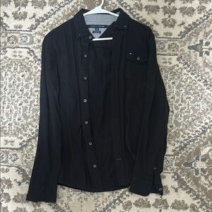 Tommy Hilfiger Black Button-Up Shirt